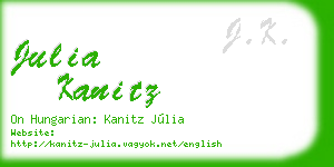 julia kanitz business card